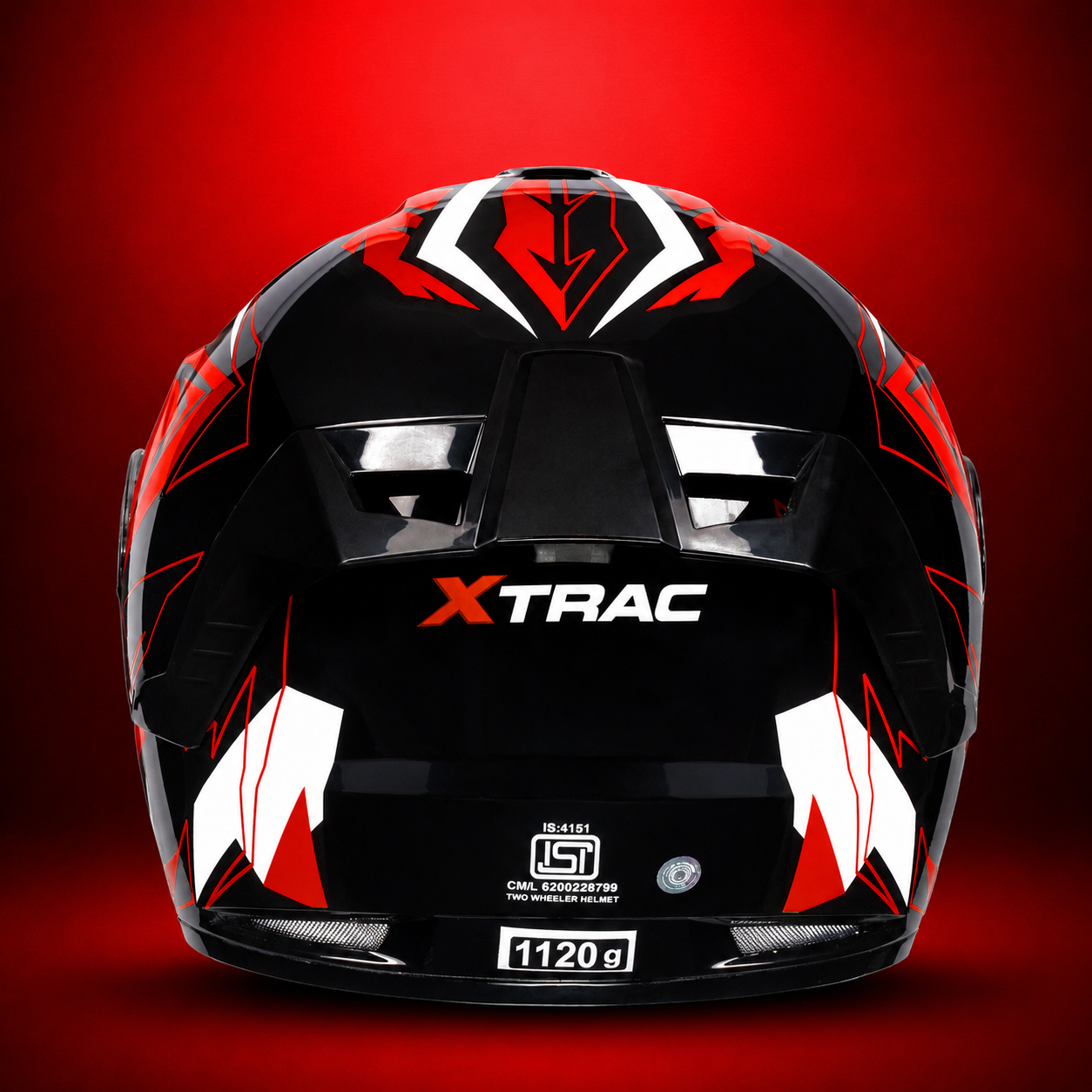 Xtrac Arc Full Face Graphic Helmet | ISI Certified | Lightweight Design, Quick Release Chin Strap